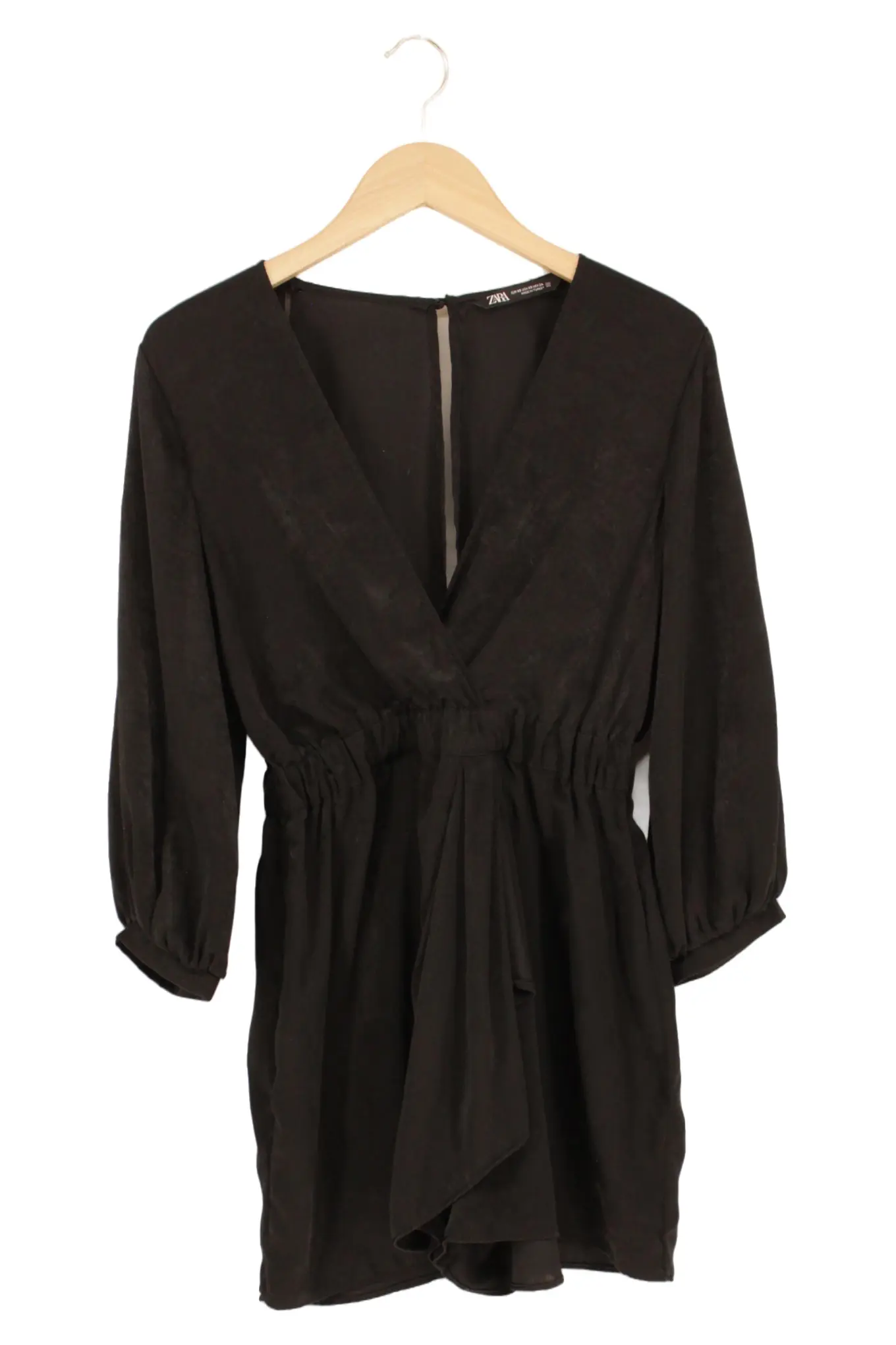 ZARA Damen Jumpsuit Schwarz Gr. 34/XS Elegant Vintage Overall Kurz