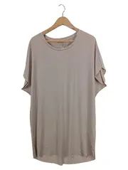 Vorschaubild 1 von Collection Damen T-Shirt Oversize Gr. S Beige Minimalistisch
