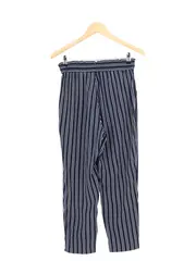 Vorschaubild 2 von Damen Stoffhose XS 34 Blau Gestreift Business Casual Paperbag-Bund