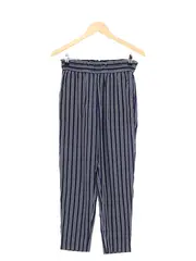 Vorschaubild 1 von Damen Stoffhose XS 34 Blau Gestreift Business Casual Paperbag-Bund