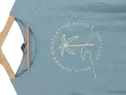 Vorschaubild 2 von Damen T-Shirt Palmenmotiv Blau Gr. 36/S Casual