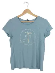 Vorschaubild 1 von Damen T-Shirt Palmenmotiv Blau Gr. 36/S Casual