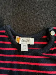 Vorschaubild 4 von Kinder Langarmshirt Gr. 56 gestreift Wolle Bär Mehrfarbig