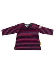 Vorschaubild 1 von Kinder Langarmshirt Gr. 56 gestreift Wolle Bär Mehrfarbig