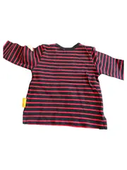 Vorschaubild 2 von Kinder Langarmshirt Gr. 56 gestreift Wolle Bär Mehrfarbig