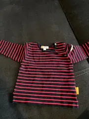 Vorschaubild 3 von Kinder Langarmshirt Gr. 56 gestreift Wolle Bär Mehrfarbig