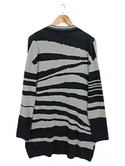Vorschaubild 2 von LE COMTE Damen Strickjacke 36/S Schwarz Grau Gestreift Elegant Casual