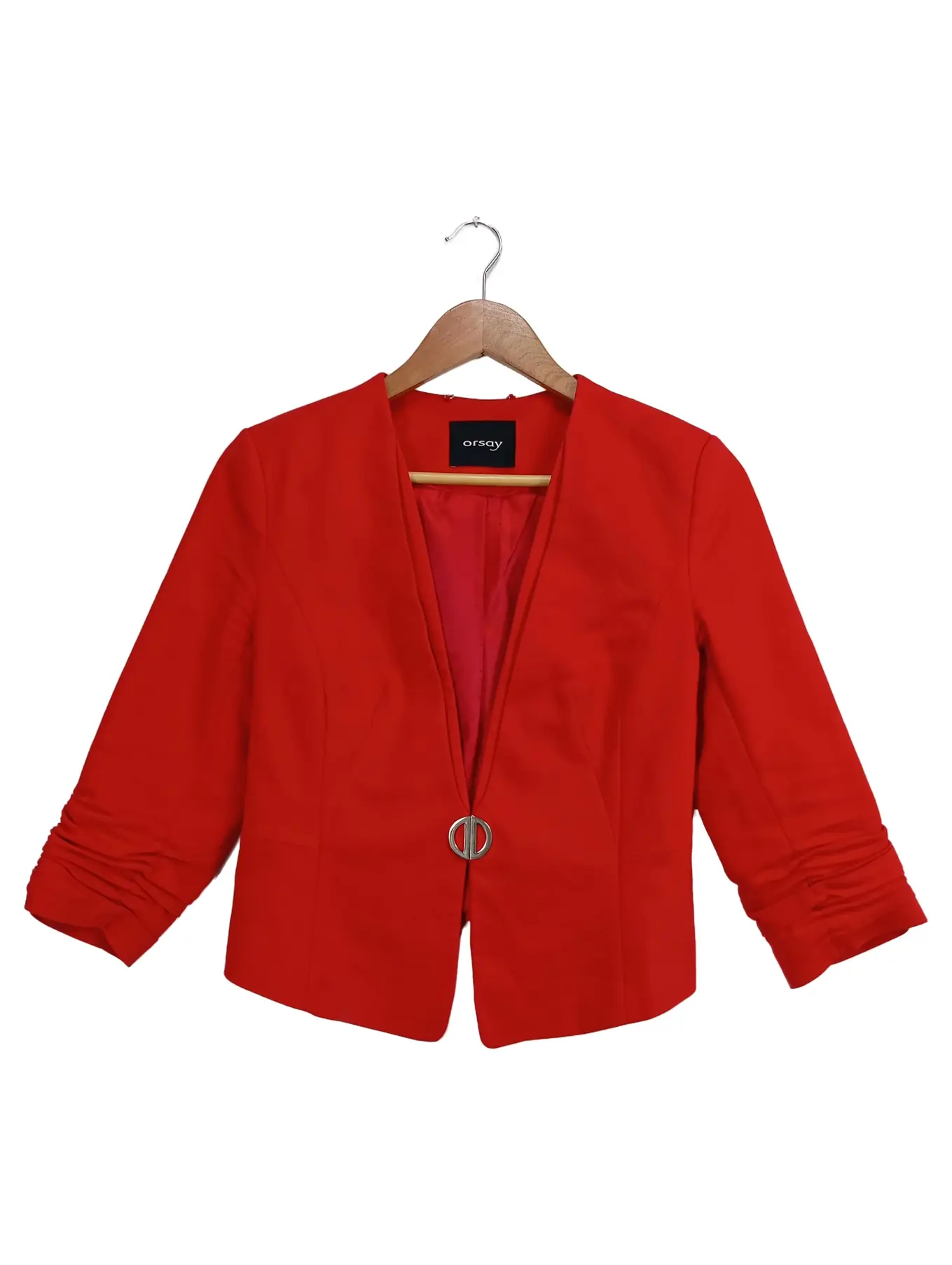 ORSAY Damen Blazer Gr. 36/S Rot Business 3/4-Arm Elegant