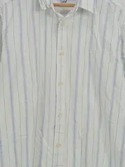 Vorschaubild 2 von Business Hemd Herren L Weiß Gestreift Baumwolle Langarm