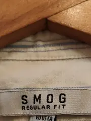 Vorschaubild 4 von Business Hemd Herren L Weiß Gestreift Baumwolle Langarm