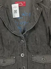 Vorschaubild 3 von EDC Damen Cordjacke Einheitsgröße Oliv Casual Jacke