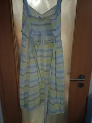 Vorschaubild 4 von Damen Sommerkleid gestreift Gr. 44 Casual Leinen Baumwolle