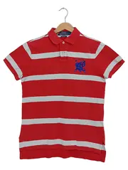 Vorschaubild 1 von Herren Poloshirt Gr. 46/S Rot Gestreift