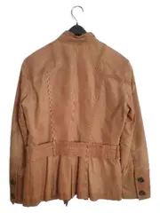 Vorschaubild 2 von Damen Lederjacke Braun XL Casual Modern mit Gürtel