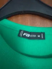 Vorschaubild 4 von FB Sister Damen T-Shirt Kleid Gr. S grün Rippstrick Bodycon