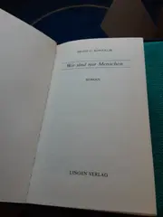 Vorschaubild 1 von Konsalik Wir sind nur Menschen Gesellschaftsroman Bestseller Deutsch