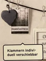 Vorschaubild 3 von Foto Spannseil Karten- Fotohalter Schwarz Minimalistisch 150 cm