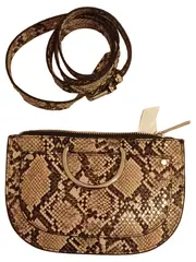 Vorschaubild 1 von Gürteltasche Schlangenmuster Damen Crossbody Braun Beige NEU