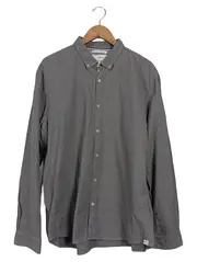 Vorschaubild 1 von Herren Freizeithemd Langarm Grau Gr. 2XL Baumwolle Casual