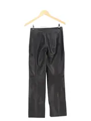 Vorschaubild 2 von Lederhose Damen Gr. 34 (XS) Schwarz Gerade Bein Elegant