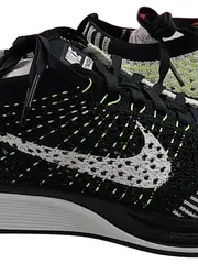 Vorschaubild 3 von Flyknit Racer Damen Laufschuh Gr. 37.5 Schwarz Weiß Volt OG