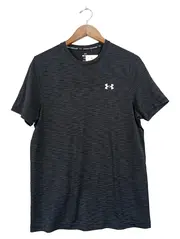 Vorschaubild 1 von Herren Sport T-Shirt Grau M Meliert Kurzarm Logo Polyester