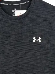 Vorschaubild 2 von Herren Sport T-Shirt Grau M Meliert Kurzarm Logo Polyester