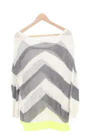 Vorschaubild 2 von Damen Pullover 36/S Mehrfarbig Lochmuster Chevron Casual