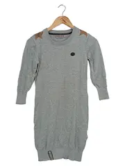 Vorschaubild 1 von Damen Strickkleid Grau Gr. 36/S Baumwolle Casual Freizeit