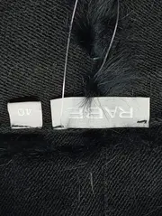 Vorschaubild 3 von Damen Strickjacke Gr. 40/M Schwarz Elegant Fellbesatz