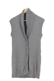 Vorschaubild 1 von Damen Leichte Weste Strickweste Grau Gr. 36/S Casual Basic