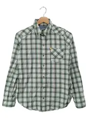 Vorschaubild 1 von Hemdbluse Damen Grün Kariert Casual Gr. 36/S Baumwolle