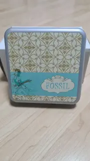 Vorschaubild 2 von Uhrenbox Blechdose Vintage Design Türkis Gold 14x14 cm