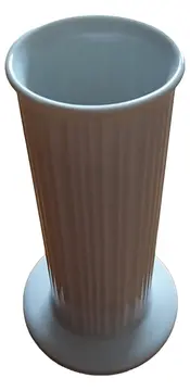 Vorschaubild 1 von Vase Keramik Weiß Strukturmuster 14cm Modern Kegelform