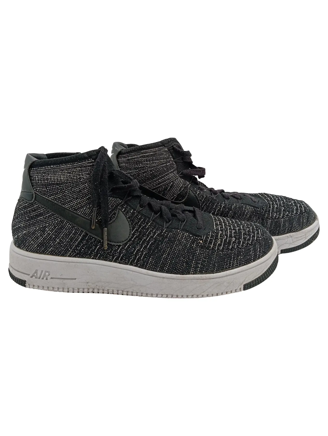 NIKE Air Force 1 High Flyknit Herren Sneaker 46 Schwarz Sportlich