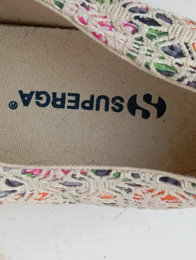 SUPERGA Sneaker low Damen 37 Mehrfarbig Florales Muster Vintage