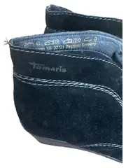 Vorschaubild 4 von Tamaris Damen Stiefeletten Keilabsatz Wildleder Schwarz Gr. 37
