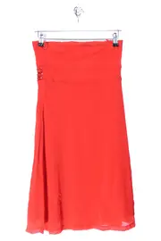 Vorschaubild 2 von Damen Cocktailkleid Rot Gr. 38/M Pailletten Bandeau Festlich Elegant