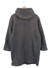 Vorschaubild 2 von Damen Wollmantel Kapuze Grau Gr. 42/L Klassisch Elegant