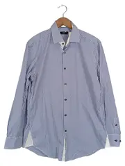 Vorschaubild 1 von Herren Business Hemd Blau Gestreift Größe 41
