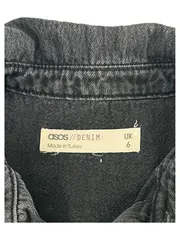 Vorschaubild 4 von Damen Jeansjacke Kurzarm Grau Gr. 34 Baumwolle Casual Denim Hemd