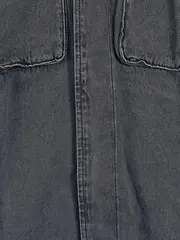 Vorschaubild 6 von Damen Jeansjacke Kurzarm Grau Gr. 34 Baumwolle Casual Denim Hemd