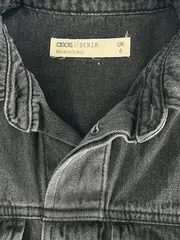 Vorschaubild 7 von Damen Jeansjacke Kurzarm Grau Gr. 34 Baumwolle Casual Denim Hemd