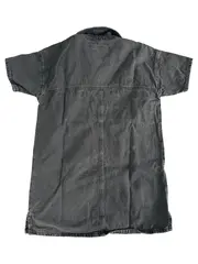 Vorschaubild 2 von Damen Jeansjacke Kurzarm Grau Gr. 34 Baumwolle Casual Denim Hemd