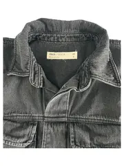 Vorschaubild 3 von Damen Jeansjacke Kurzarm Grau Gr. 34 Baumwolle Casual Denim Hemd