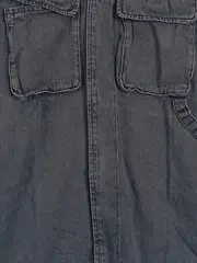 Vorschaubild 5 von Damen Jeansjacke Kurzarm Grau Gr. 34 Baumwolle Casual Denim Hemd