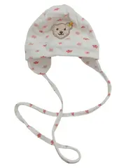 Vorschaubild 1 von Baby Mütze Kinder Weiß Baumwolle mit Teddy Applikation