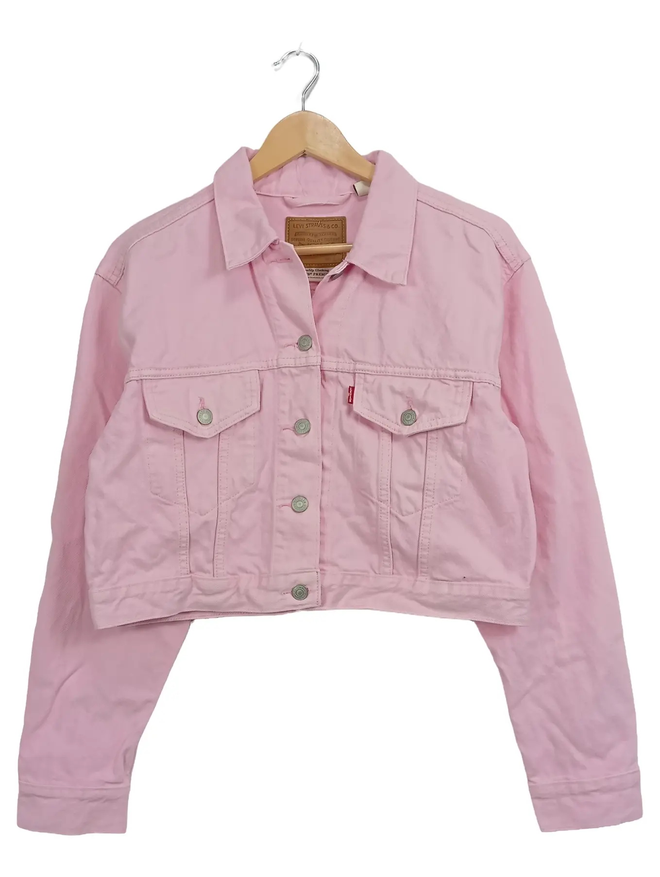 LEVI'S Damen Jeansjacke Pink Gr. 40/L Casual Baumwolle