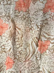 Vorschaubild 3 von Damen Bluse Blumenmuster Gr. 42 XL Casual Kurzarm