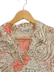 Vorschaubild 4 von Damen Bluse Blumenmuster Gr. 42 XL Casual Kurzarm